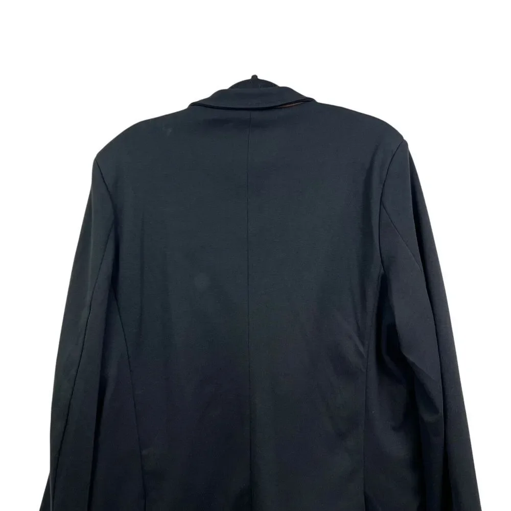 Civil Society Mens Knit Sports‎ Coat Notch Collar Double Vented Pockets Black XL